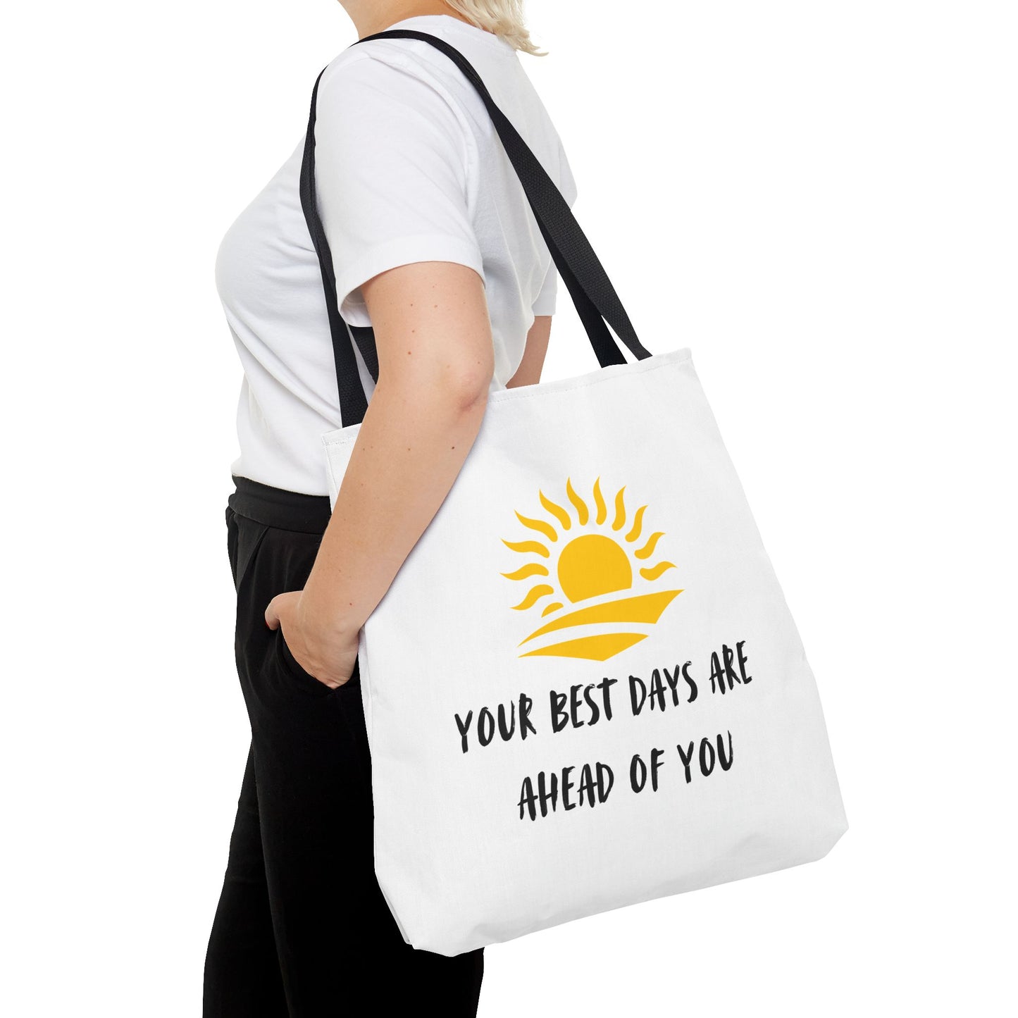 Sunrise Motivational Tote Bag | Inspirational Gift, Summer Accessory, Beach Bag, Everyday Use, Shopping Tote