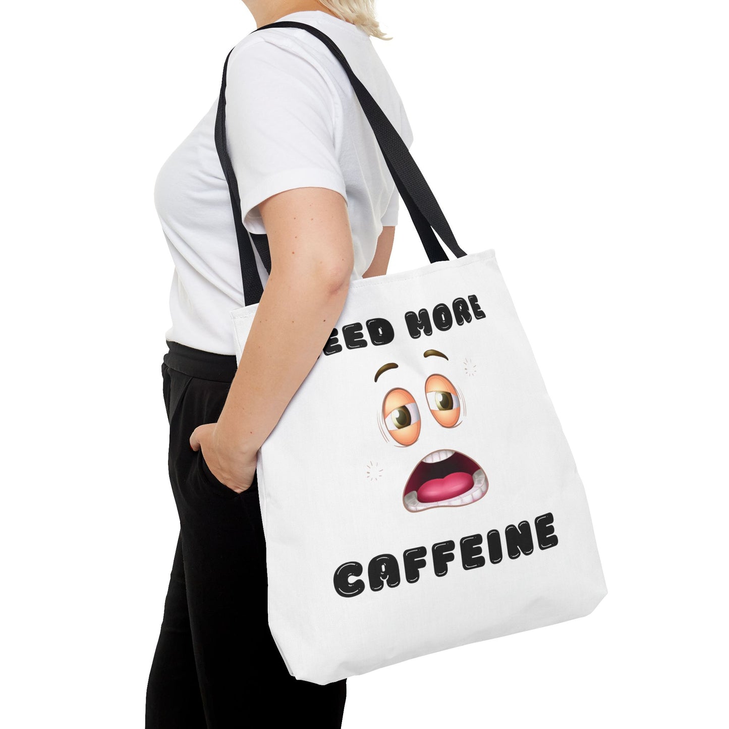 Caffeine Lover's Tote Bag | Funny Coffee Bag | Gift for Coffee Addicts | Reusable Grocery Tote | Motivational Bag