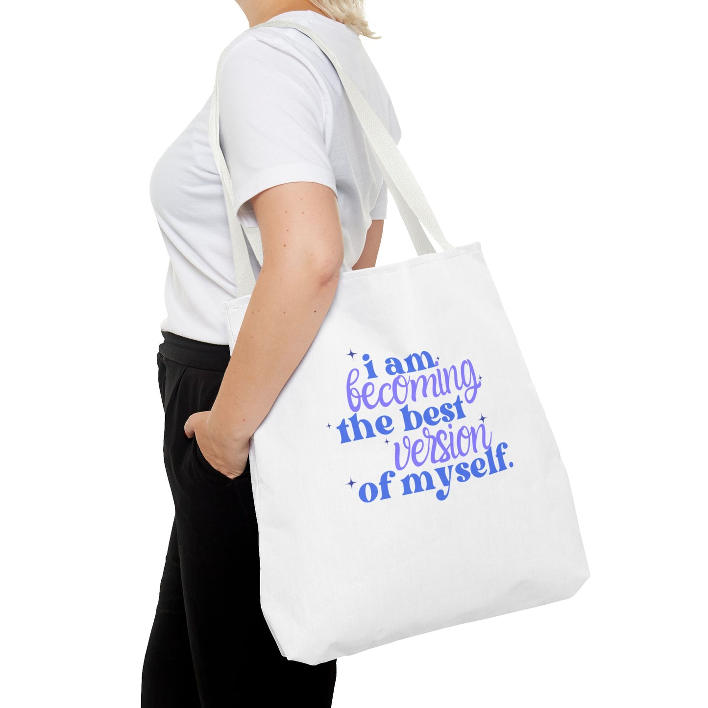 Inspirational Tote Bag, Motivational Bag, Reusable Shopping Bag, Self-Improvement Gift, Eco-Friendly Tote, Everyday Carry