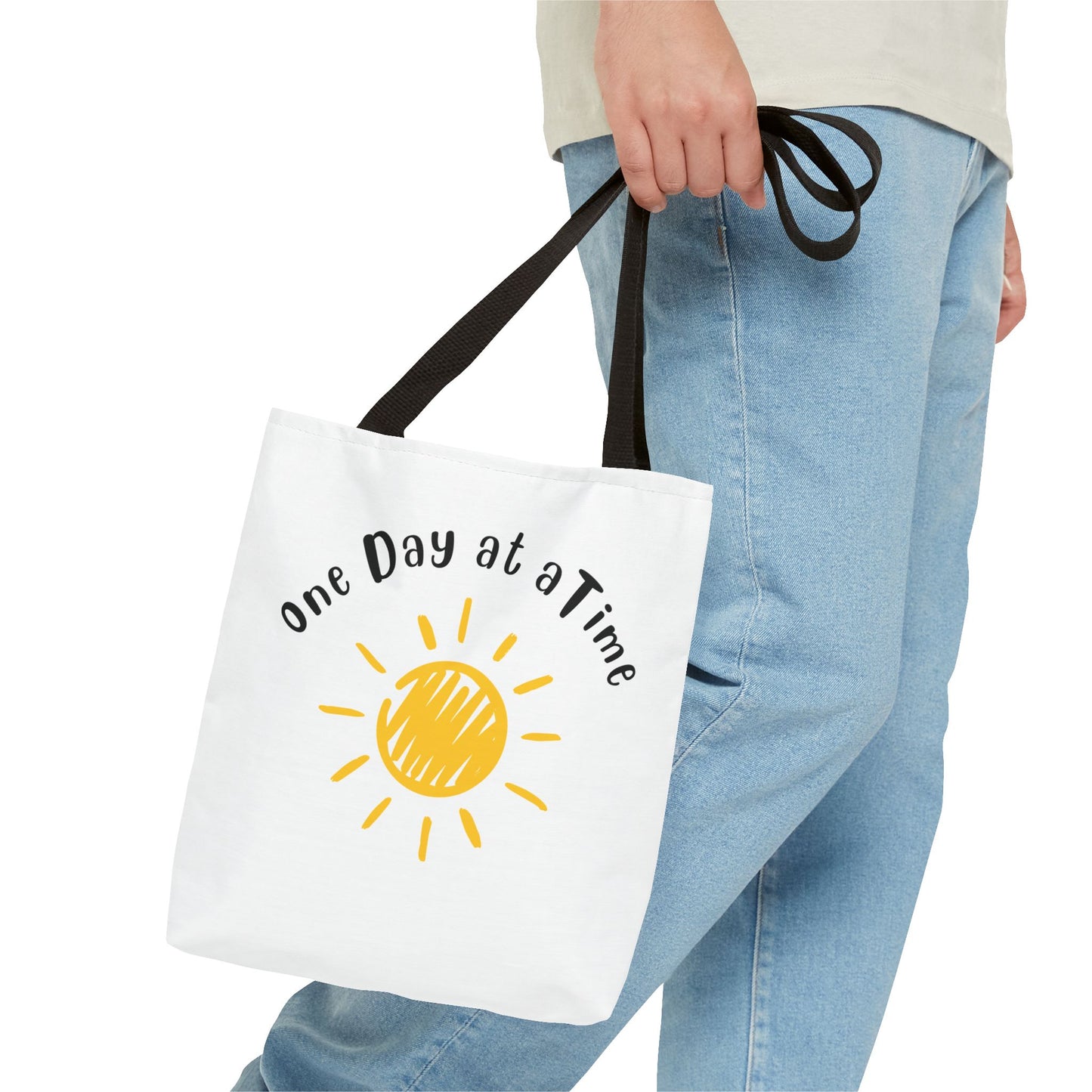 Inspirational Tote Bag - One Day at a Time Quote