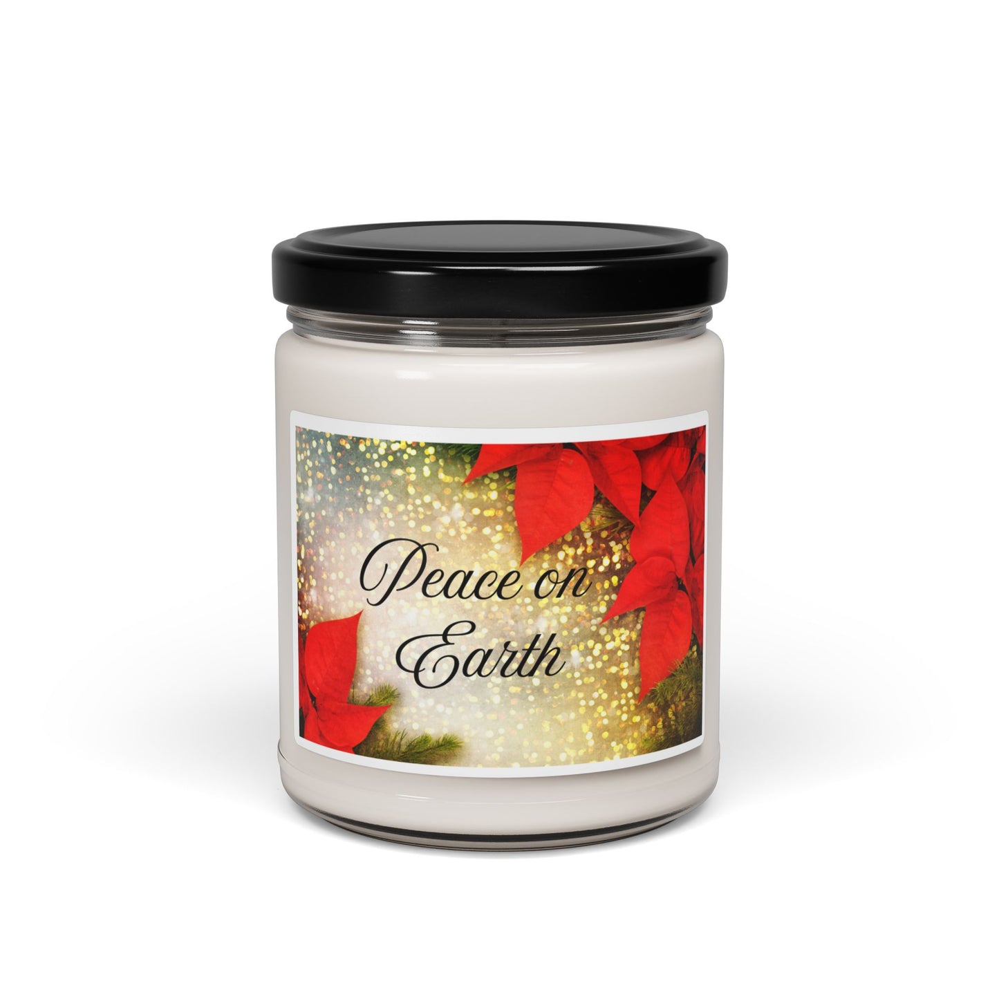 Holiday Scented Soy Candle, Peace on Earth, Christmas Gift, Eco-Friendly Candle, Aromatherapy, Home Decor, Unique Gifts