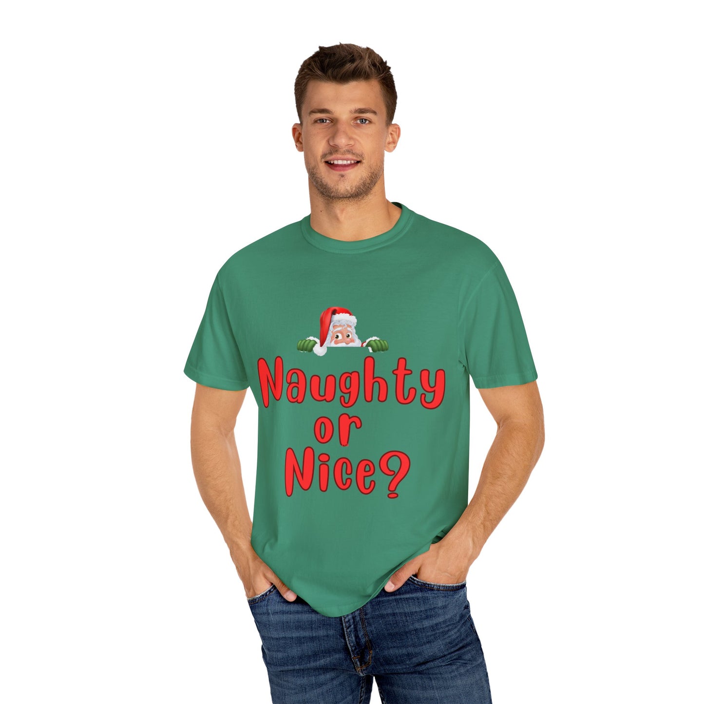 Naughty or Nice? Christmas T-Shirt for Holiday Fun, Unisex Gift, Festive Apparel, Santa Tee, Party Outfit