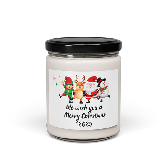 Festive Scented Soy Candle | Merry Christmas 2025 Decor, Holiday Gift, Relaxing Aromatherapy, Home Seasonal Candle, Gift for Office