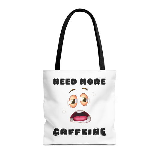 Caffeine Lover's Tote Bag | Funny Coffee Bag | Gift for Coffee Addicts | Reusable Grocery Tote | Motivational Bag
