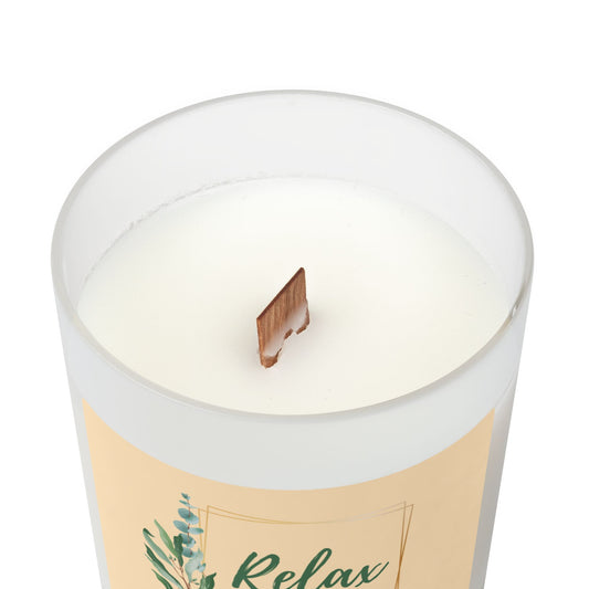 Relaxing environmentally friendly Candle - 11oz Frosted Glass Jar