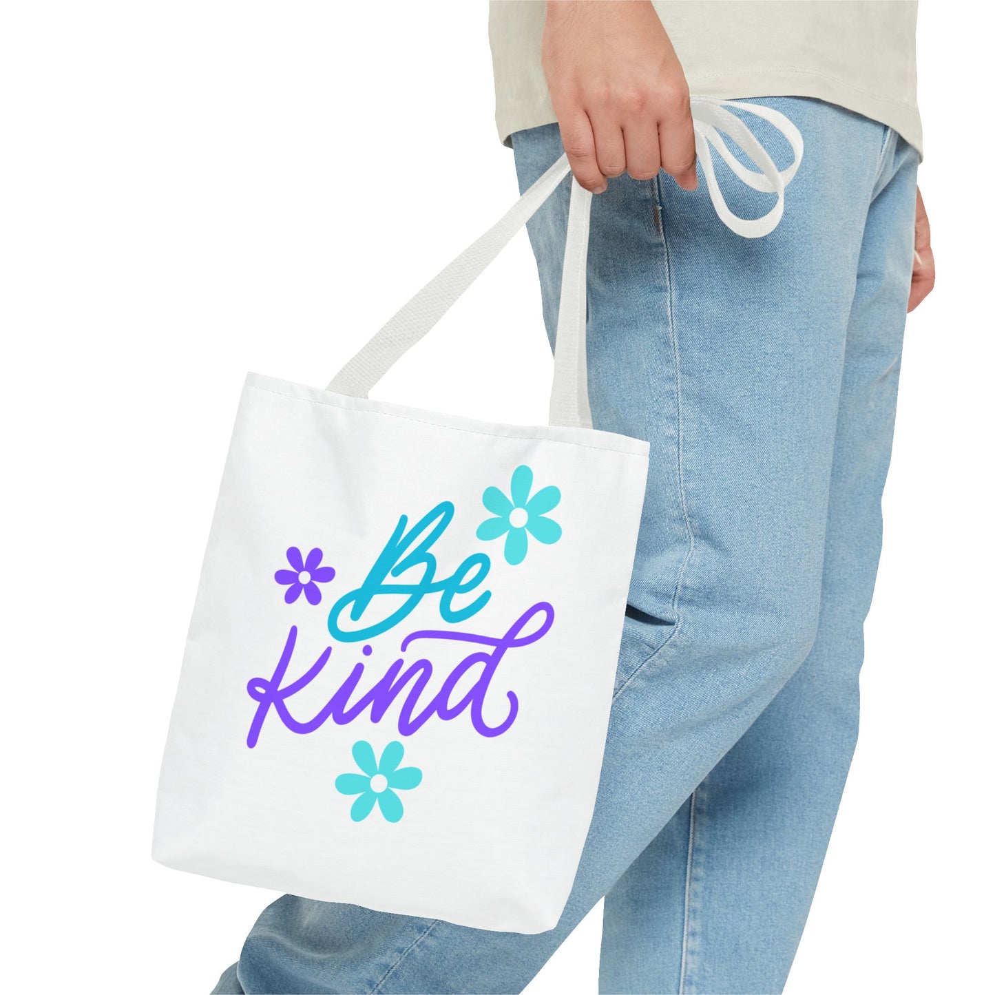 Be Kind Floral Tote Bag | Eco-Friendly Shopping Bag, Gift for Friends, Positive Affirmation Bag, Beach Tote, Everyday Use
