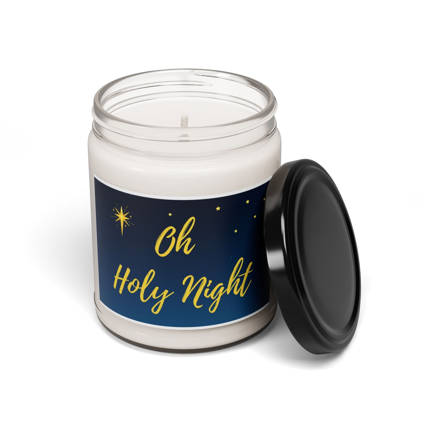 Oh Holy Night Scented Soy Candle, Cozy Holiday Decor, Relaxing Aromatherapy Gift, Christmas & Winter Vibes, 9oz Candle Jar