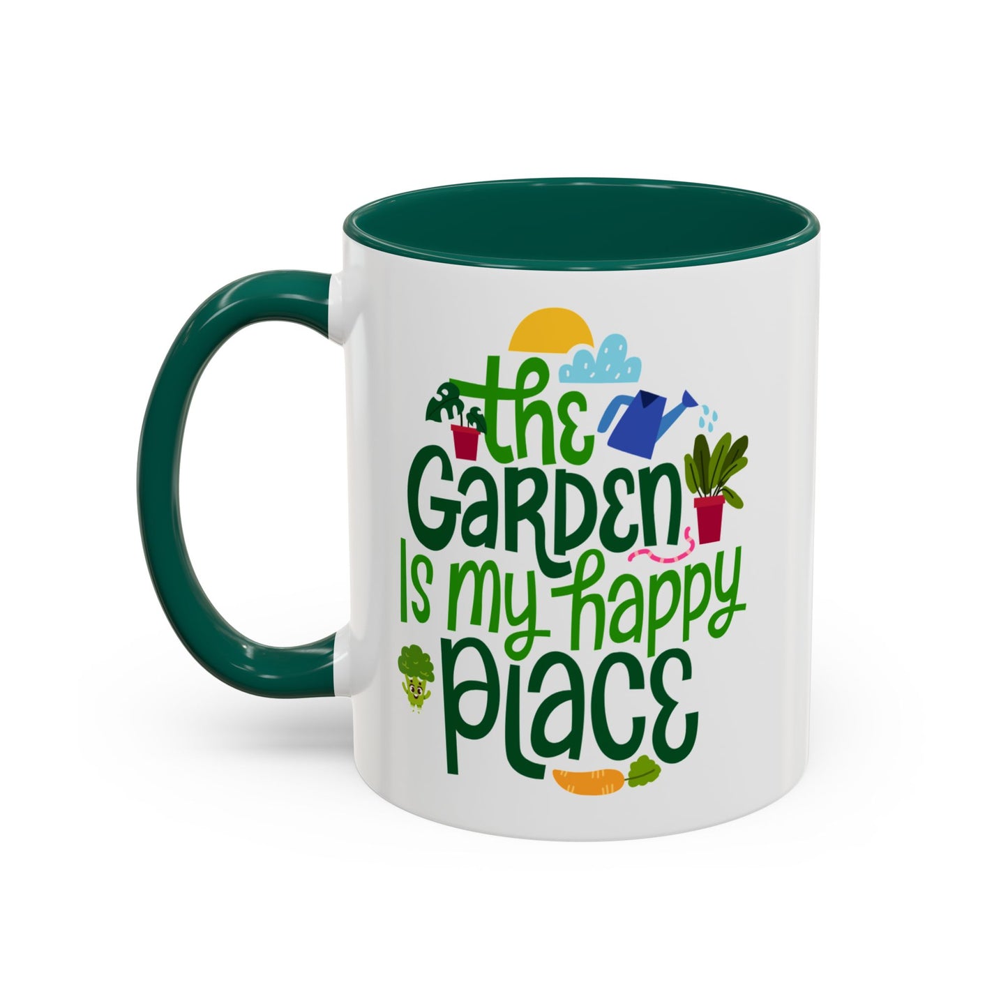 Garden Is My Happy Place Mug — Colorful 11oz & 15oz Ceramic