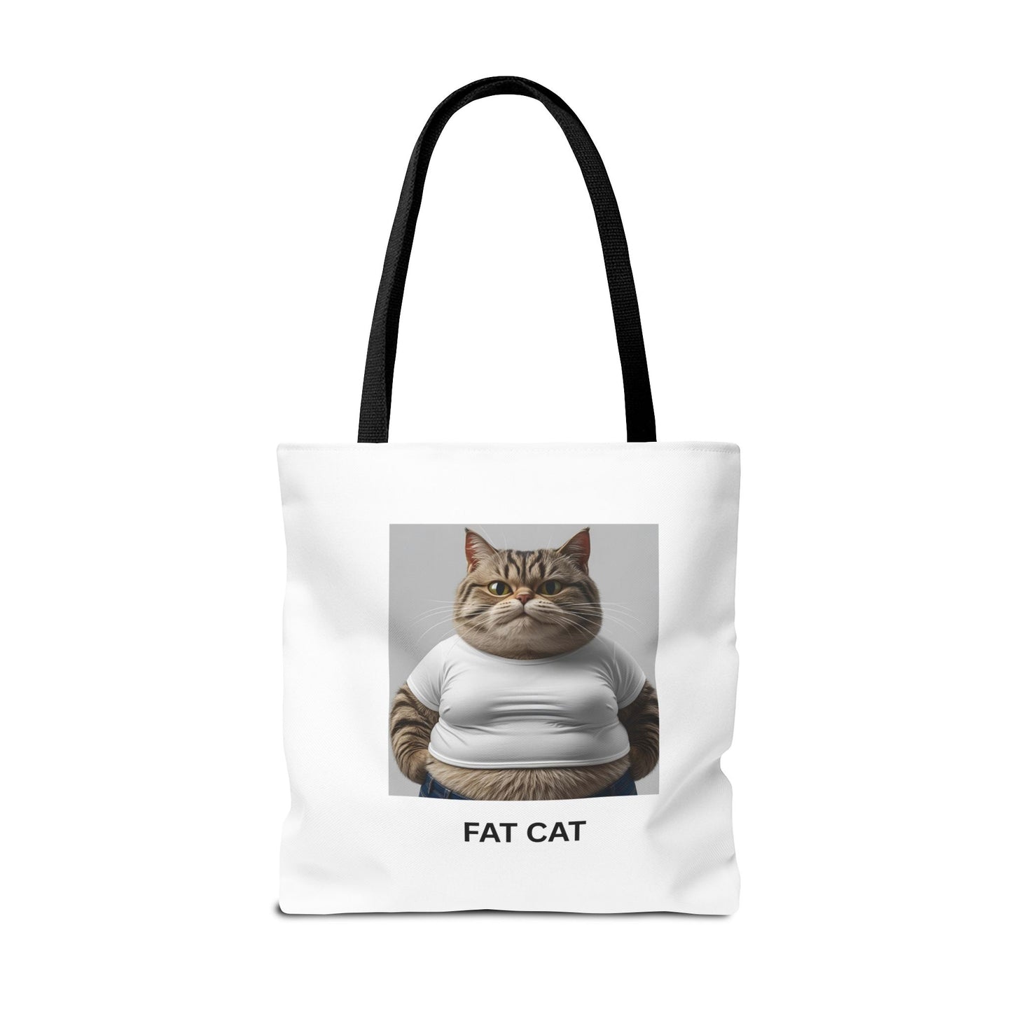 Funny Fat Cat Tote Bag