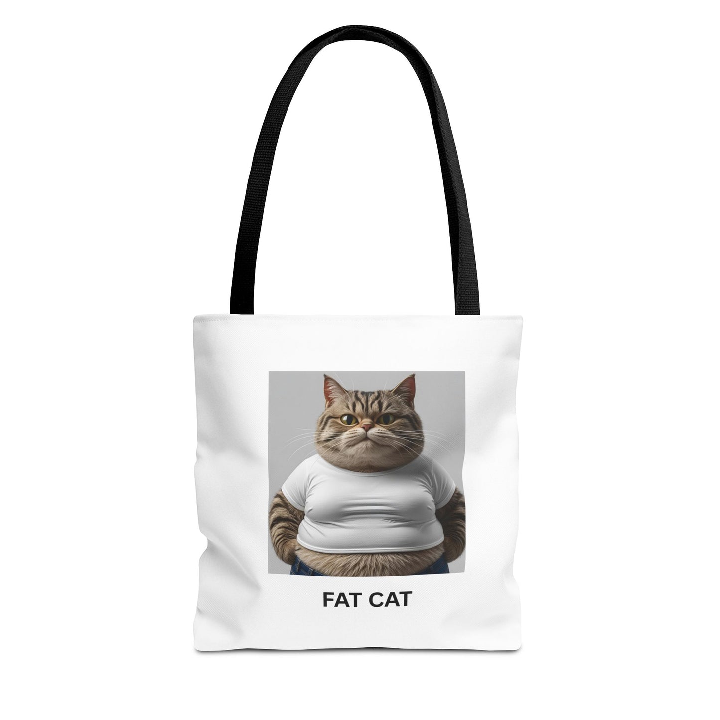 Funny Fat Cat Tote Bag