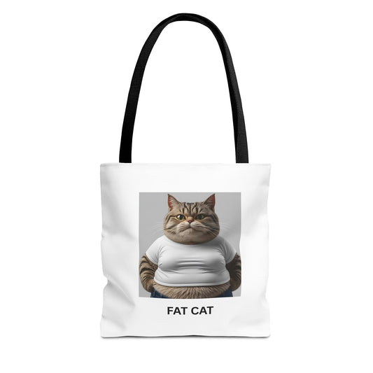 Funny Fat Cat Tote Bag