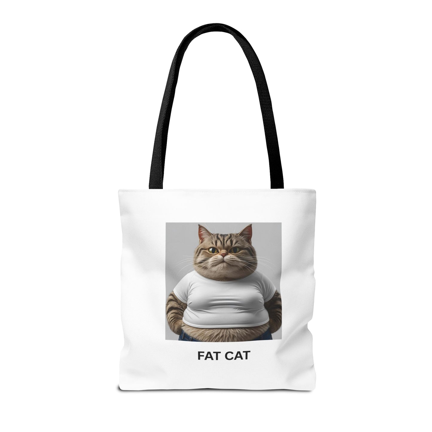 Funny Fat Cat Tote Bag