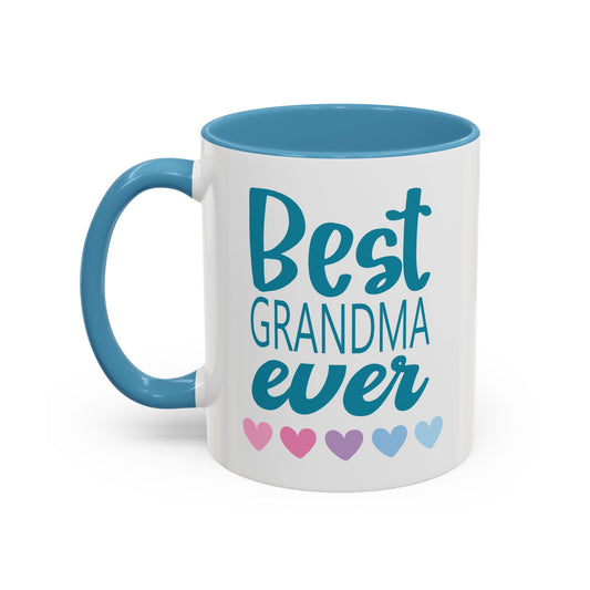 Best Grandma Ever Accent Coffee Mug — Heart Accent 11/15oz Gift
