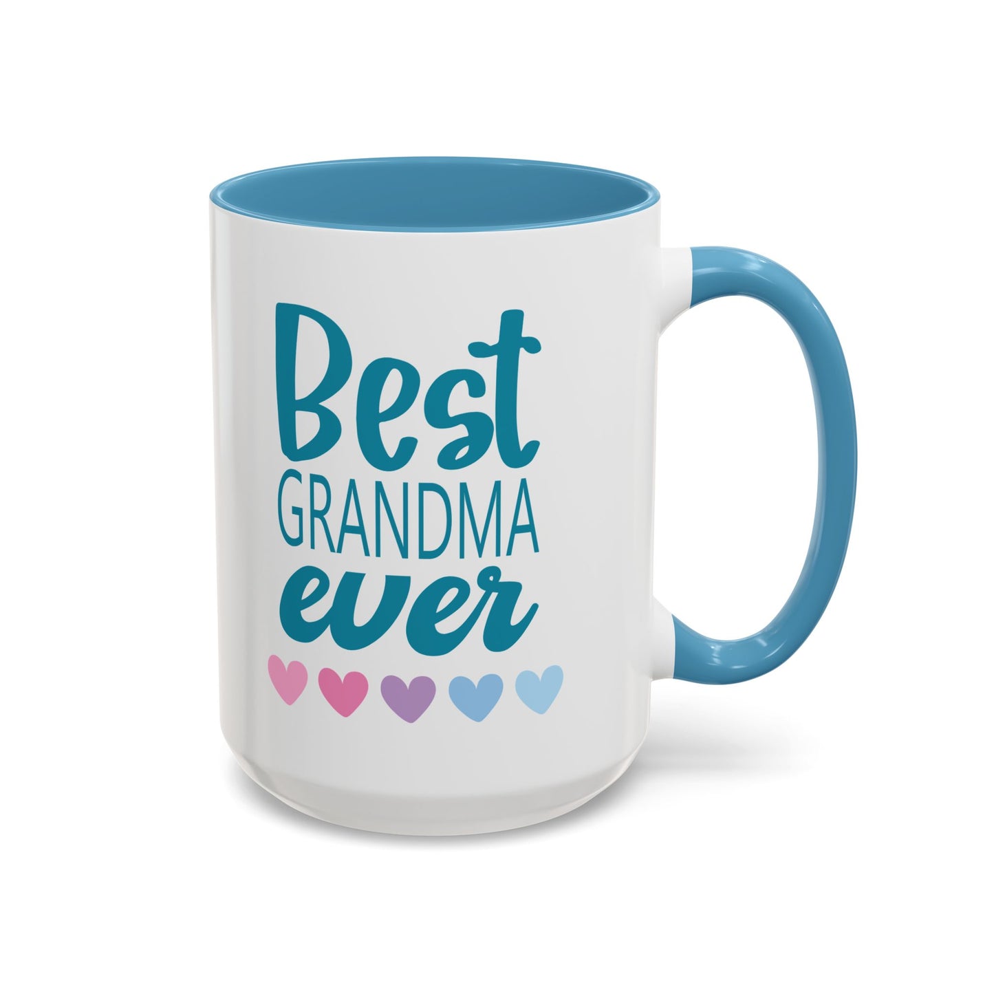 Best Grandma Ever Accent Coffee Mug — Heart Accent 11/15oz Gift