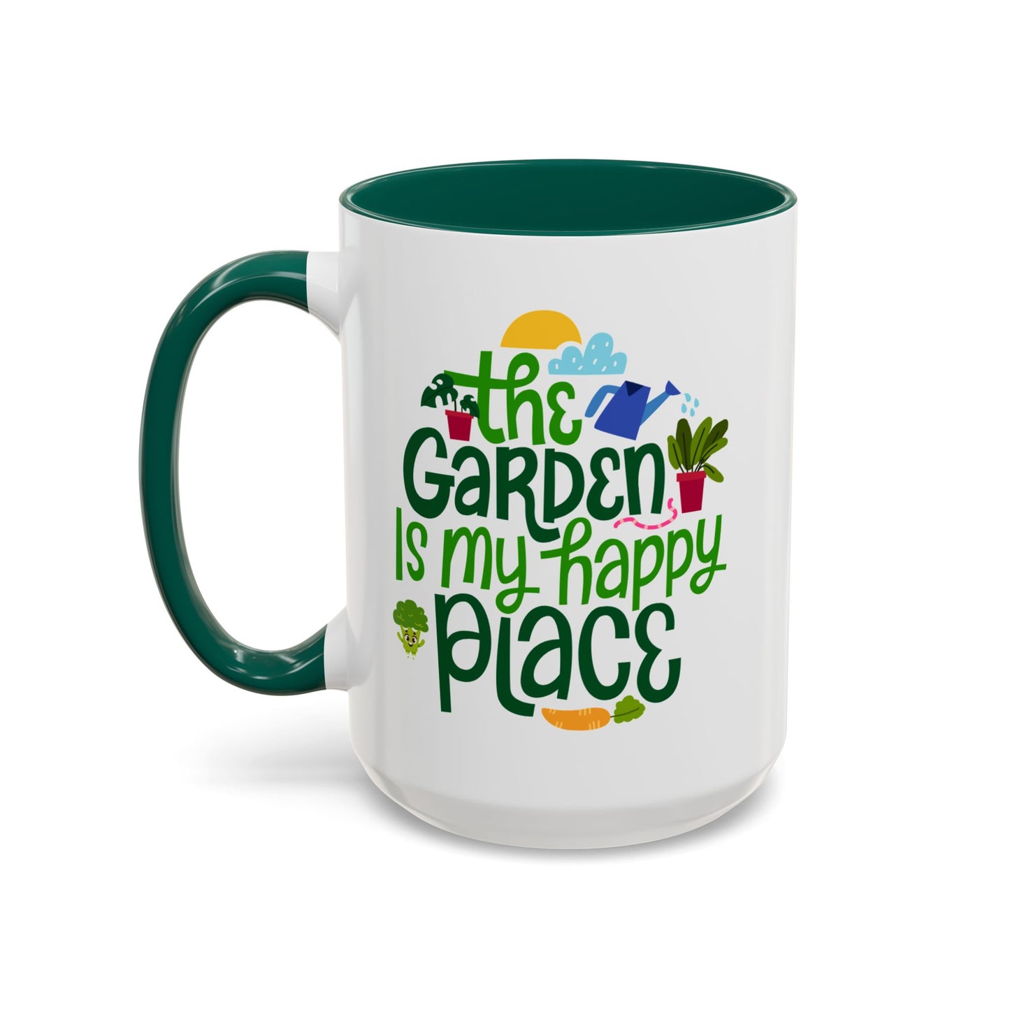 Garden Is My Happy Place Mug — Colorful 11oz & 15oz Ceramic
