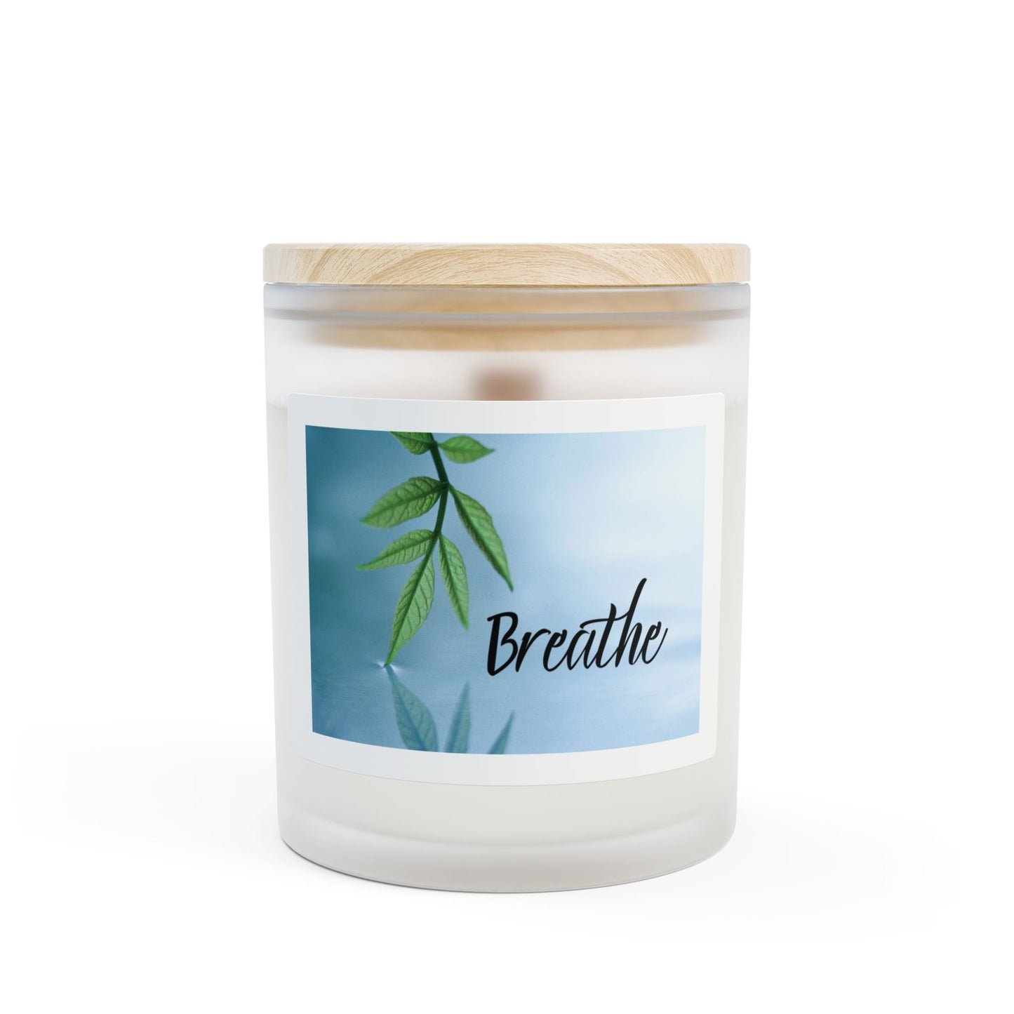 Breathe Scented Candle - 11oz Frosted Glass for Relaxation & Mindfulness