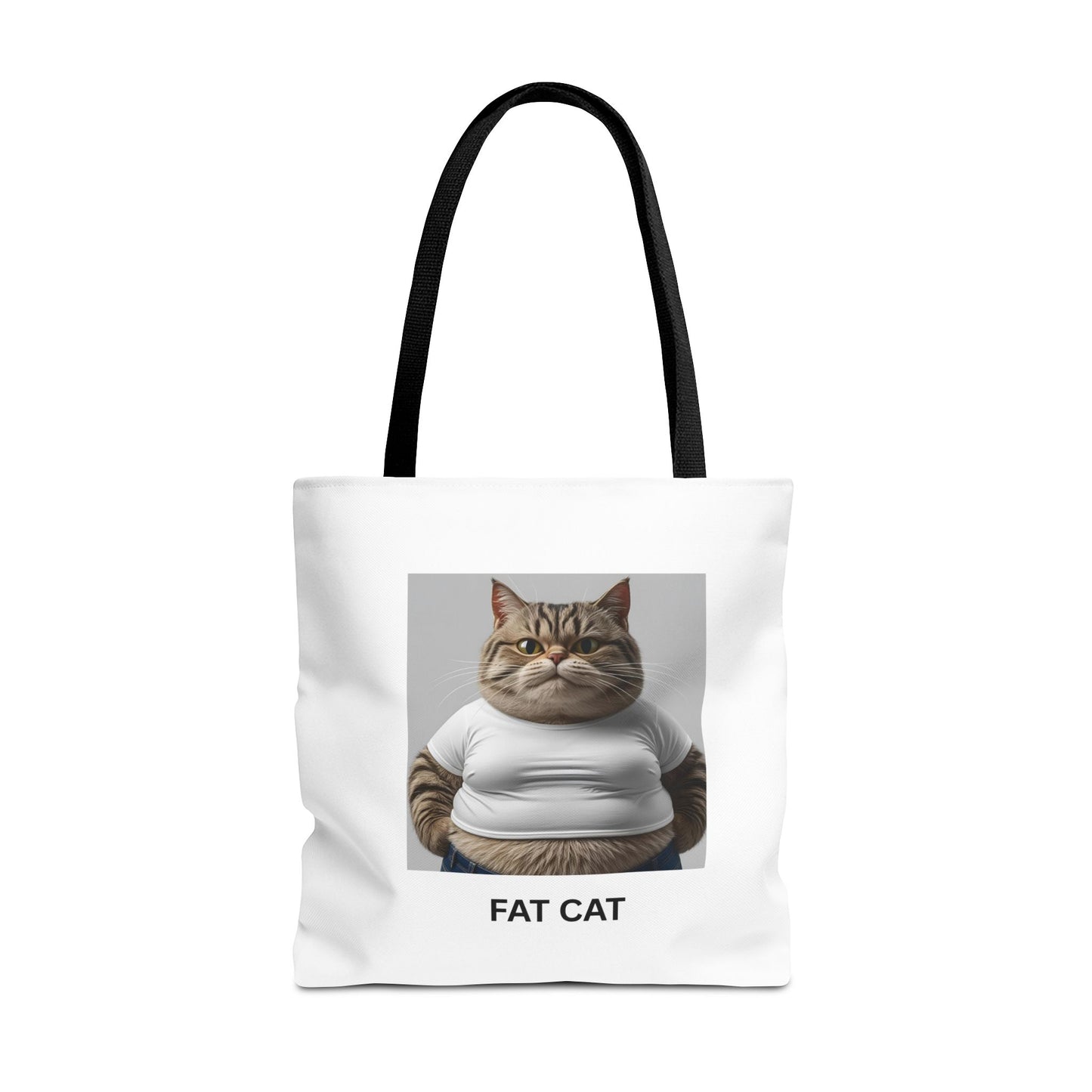 Funny Fat Cat Tote Bag