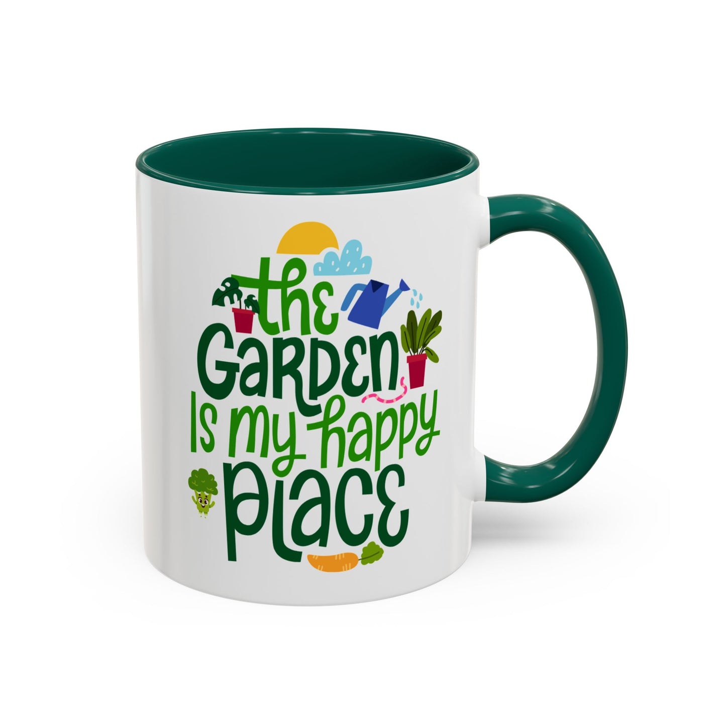 Garden Is My Happy Place Mug — Colorful 11oz & 15oz Ceramic