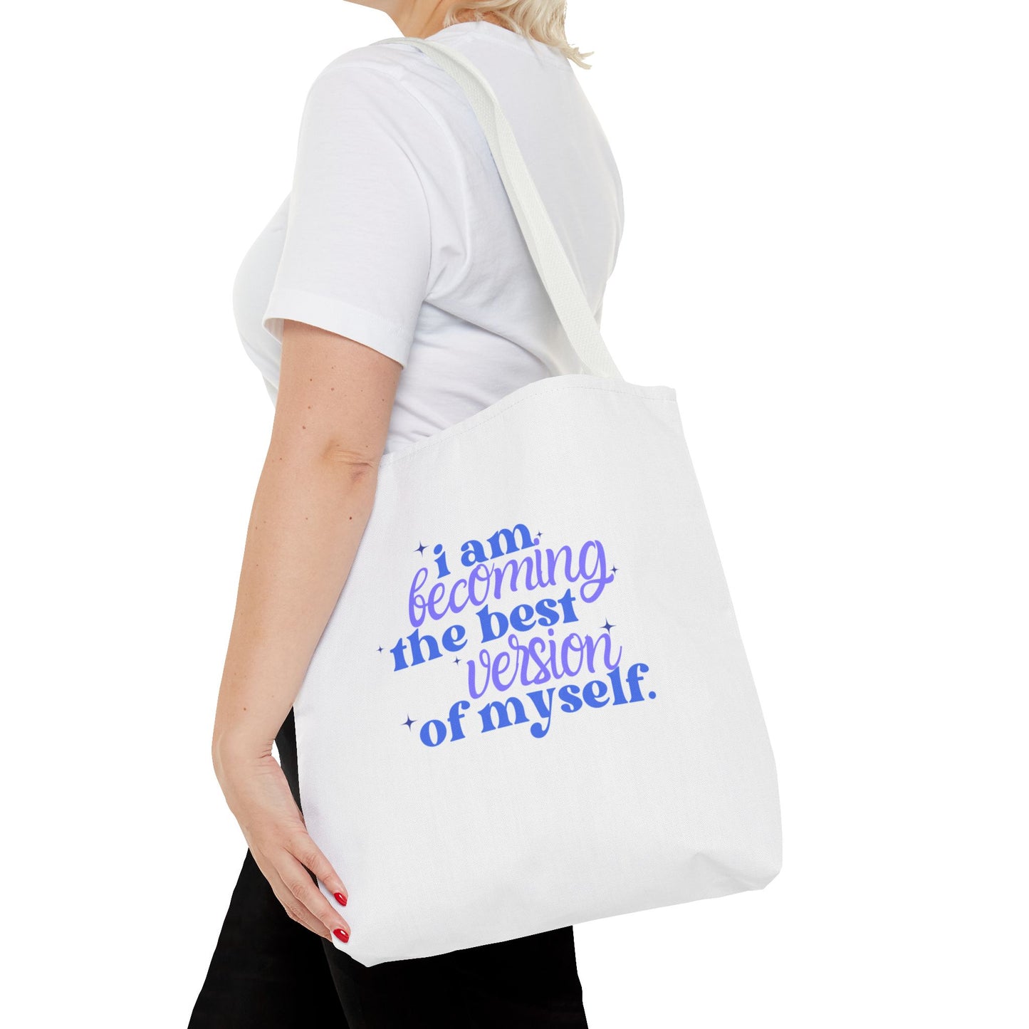 Inspirational Tote Bag, Motivational Bag, Reusable Shopping Bag, Self-Improvement Gift, Eco-Friendly Tote, Everyday Carry