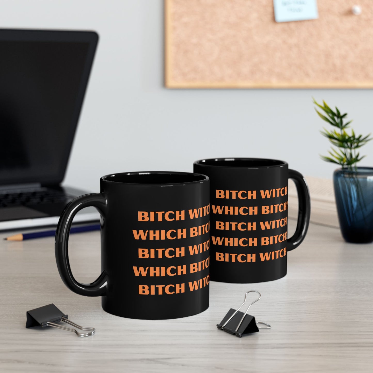 Funny Halloween Witch Bitch Mug, Black Mug for Coffee or Tea, Halloween Gift, Witchy Mug, Halloween Party Decor, Witches Mug