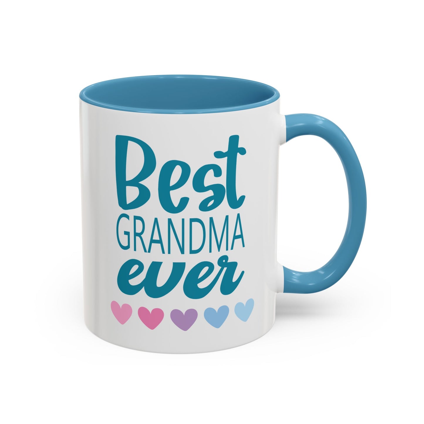 Best Grandma Ever Accent Coffee Mug — Heart Accent 11/15oz Gift