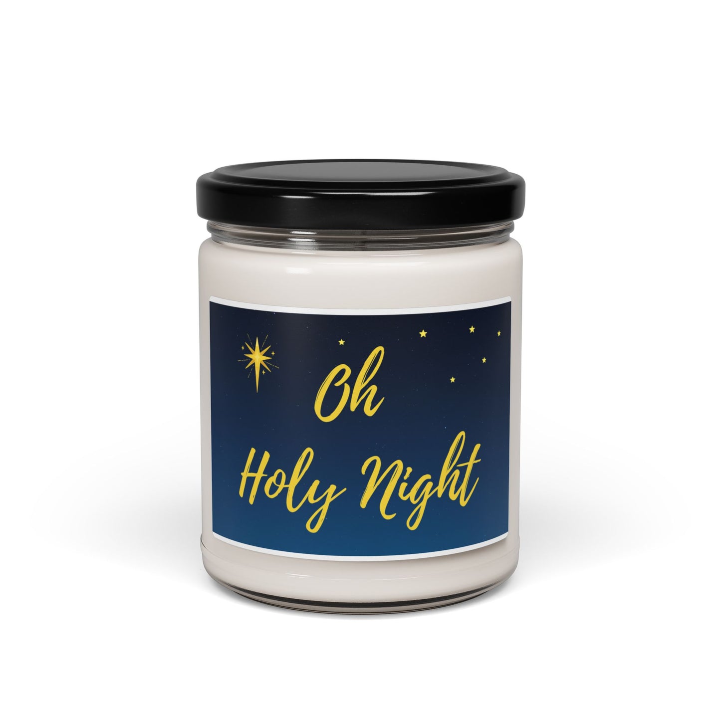 Oh Holy Night Scented Soy Candle, Cozy Holiday Decor, Relaxing Aromatherapy Gift, Christmas & Winter Vibes, 9oz Candle Jar