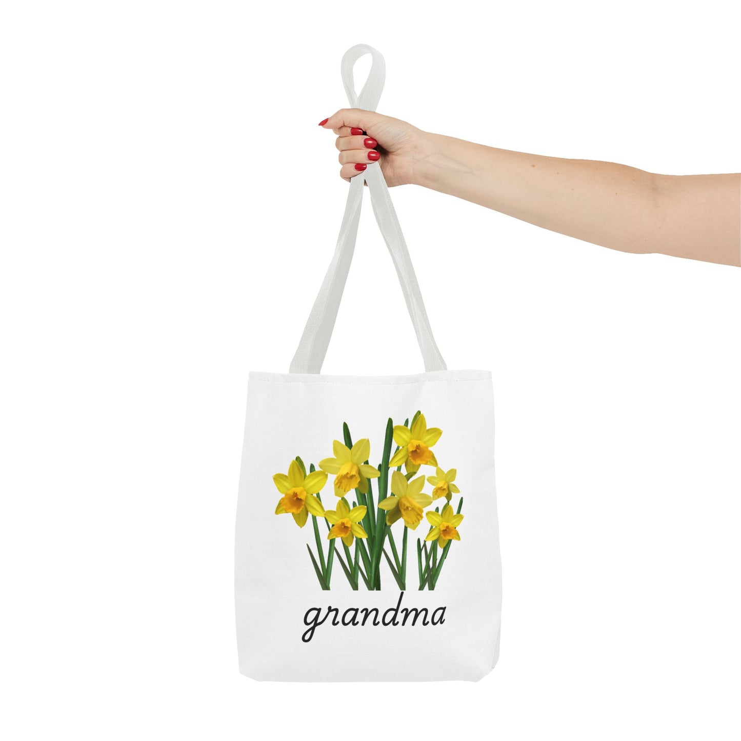 Floral Grandma Tote Bag, Gift for Grandma, Mother's Day Tote, Eco-Friendly Shopping Tote