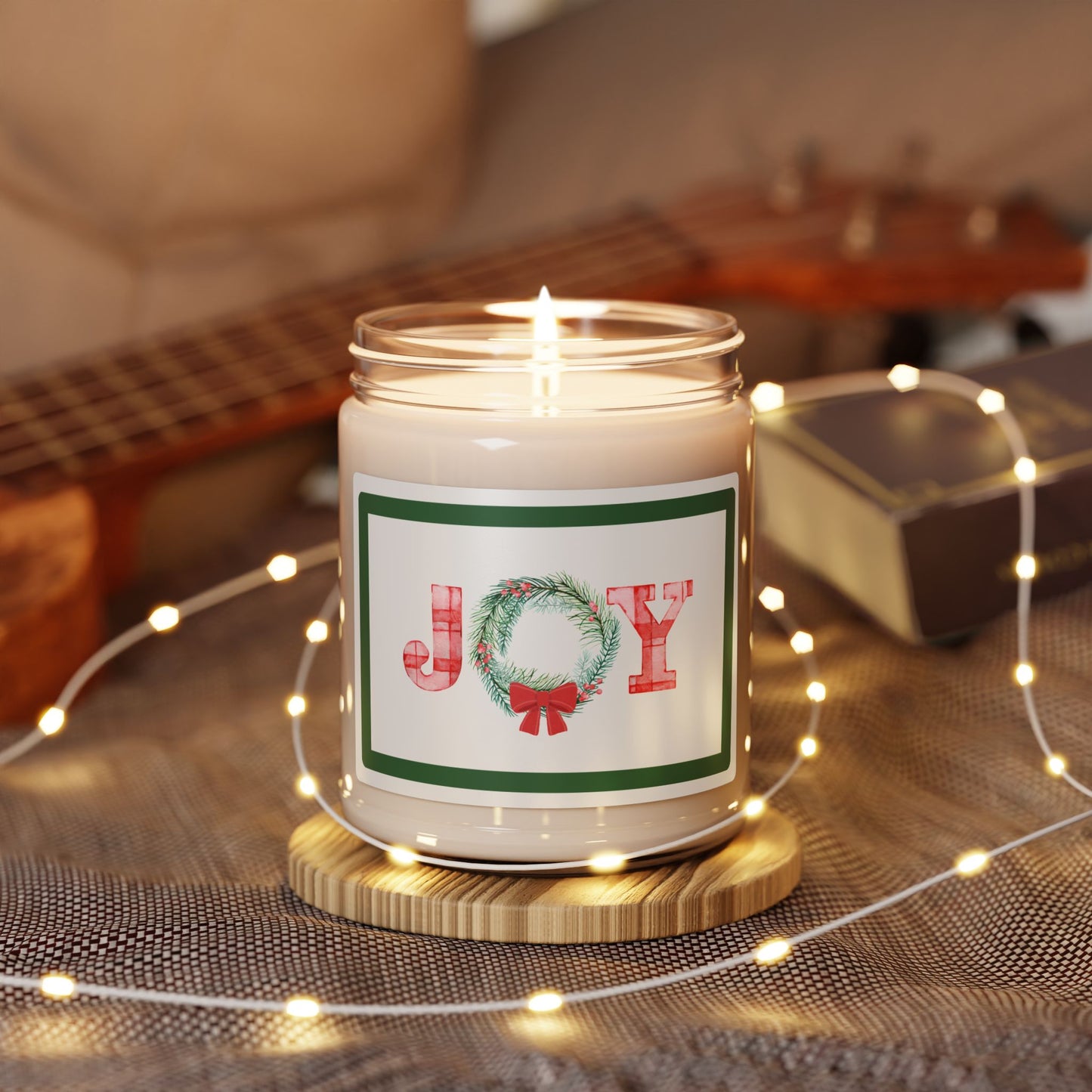 Joyful Scented Soy Candle | 9oz Holiday Candle, Home Decor, Gift for Her, Aromatherapy, Christmas Decoration, Relaxation Gift