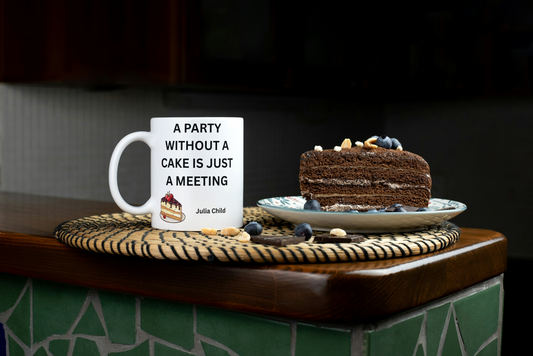 Ceramic Mug, Julia Child Quote, Coffee Cup, Tea Mug, Kitchen Decor, Gift for Baker, Foodie Gift, Party Theme Mug