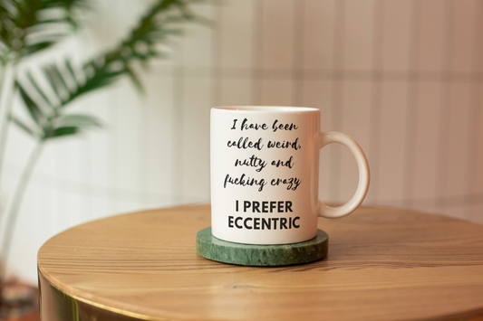 Eccentric Ceramic Mug, Funny Coffee Cup, Quirky Tea Mug, Unique Office Gift, Novelty Drinkware, 11oz 15oz