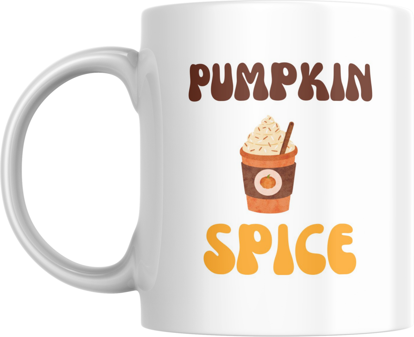 Pumpkin Spice Ceramic Mug, Fall Coffee Cup, Autumn Drinkware, Thanksgiving Gift, Seasonal Tea Mug, Orange Mug