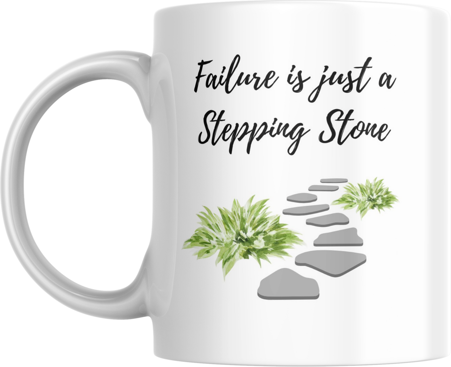Motivational Ceramic Mug, Failure is Just a Stepping Stone, Inspirational Coffee Cup, Positive Affirmation Drinkware, Encouragement