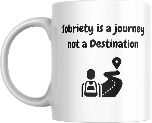 Sobriety Journey Ceramic Mug, Inspirational Recovery Cup, Sobriety Gift, Sobriety Anniversary Present, Sobriety Milestone Mug, Sobriety