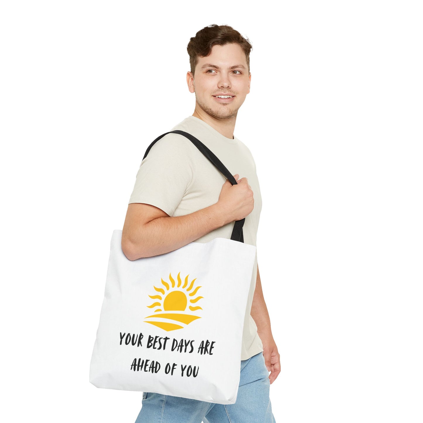 Sunrise Motivational Tote Bag | Inspirational Gift, Summer Accessory, Beach Bag, Everyday Use, Shopping Tote