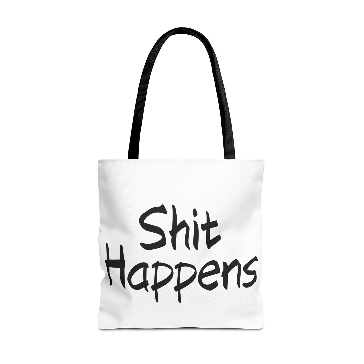 Tote Bag — "Shit Happens" Printed Canvas Tote