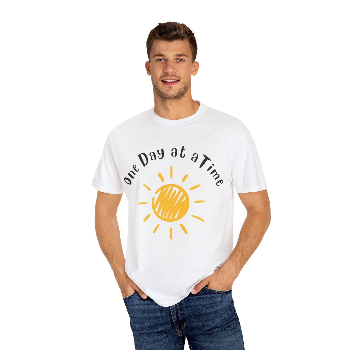 Sunshine Inspirational T-Shirt | One Day at a Time | Unisex Gift for Relaxed Living, Motivational Apparel, Everyday Wear, Summer [...]