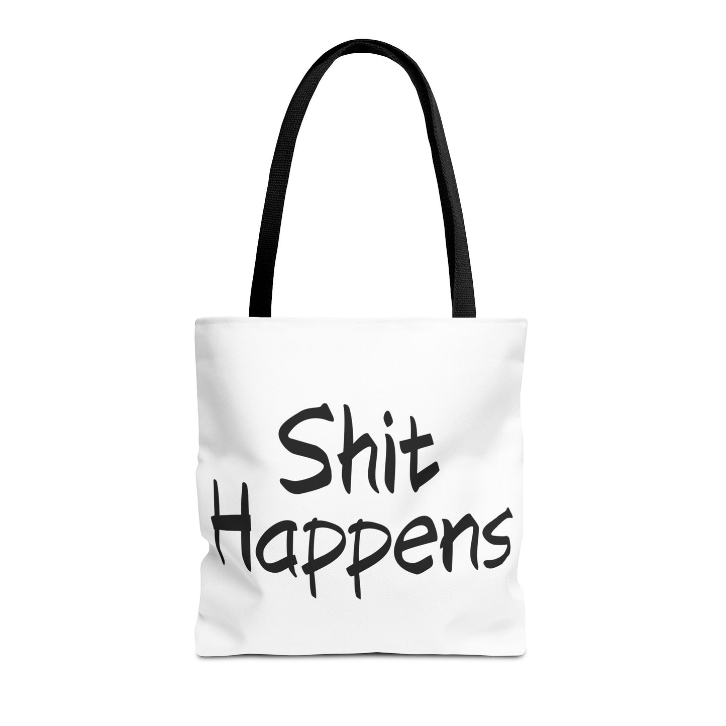 Tote Bag — "Shit Happens" Printed Canvas Tote