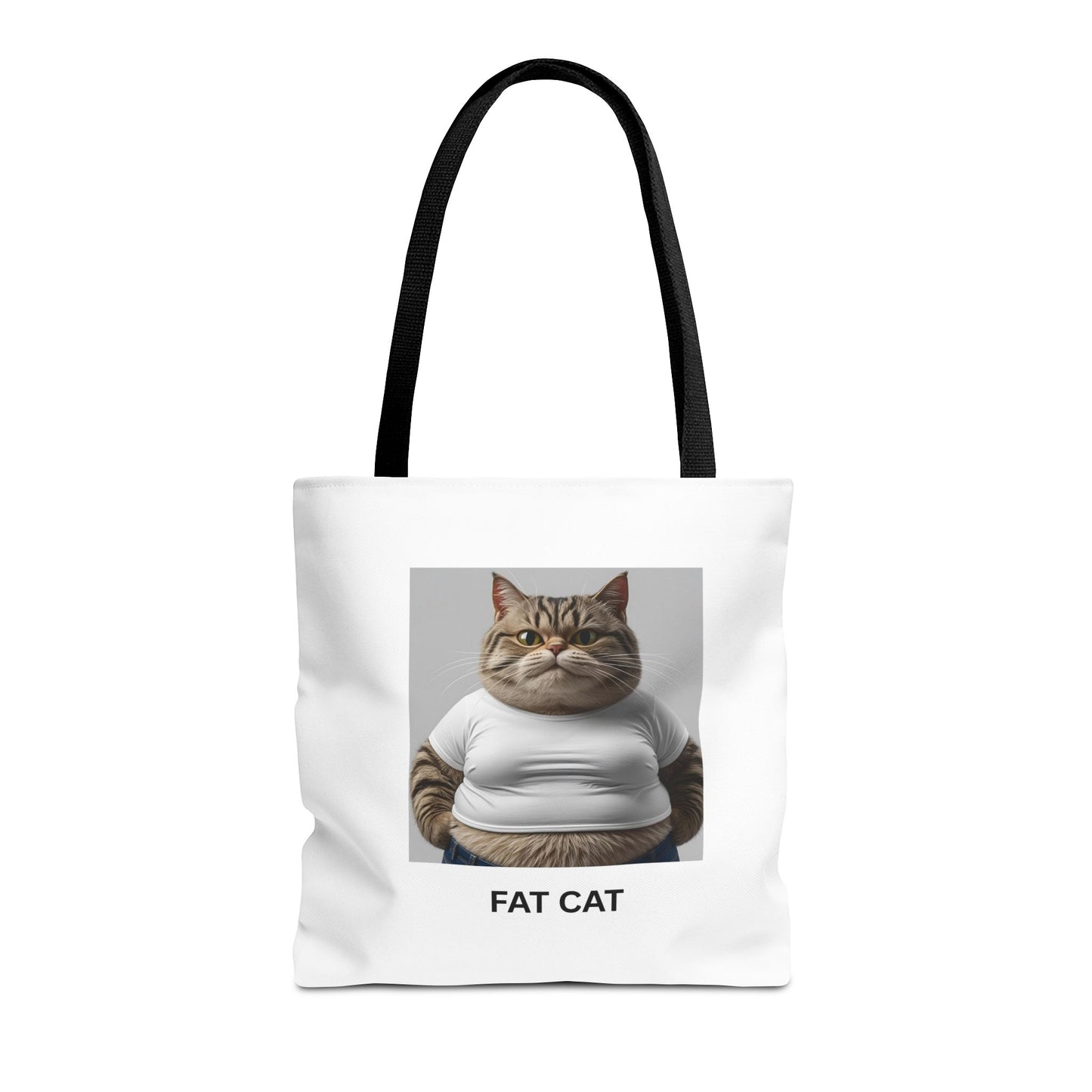 Funny Fat Cat Tote Bag