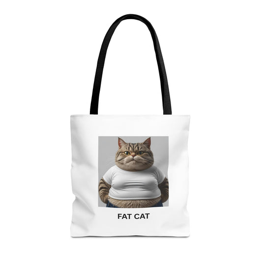 Funny Fat Cat Tote Bag