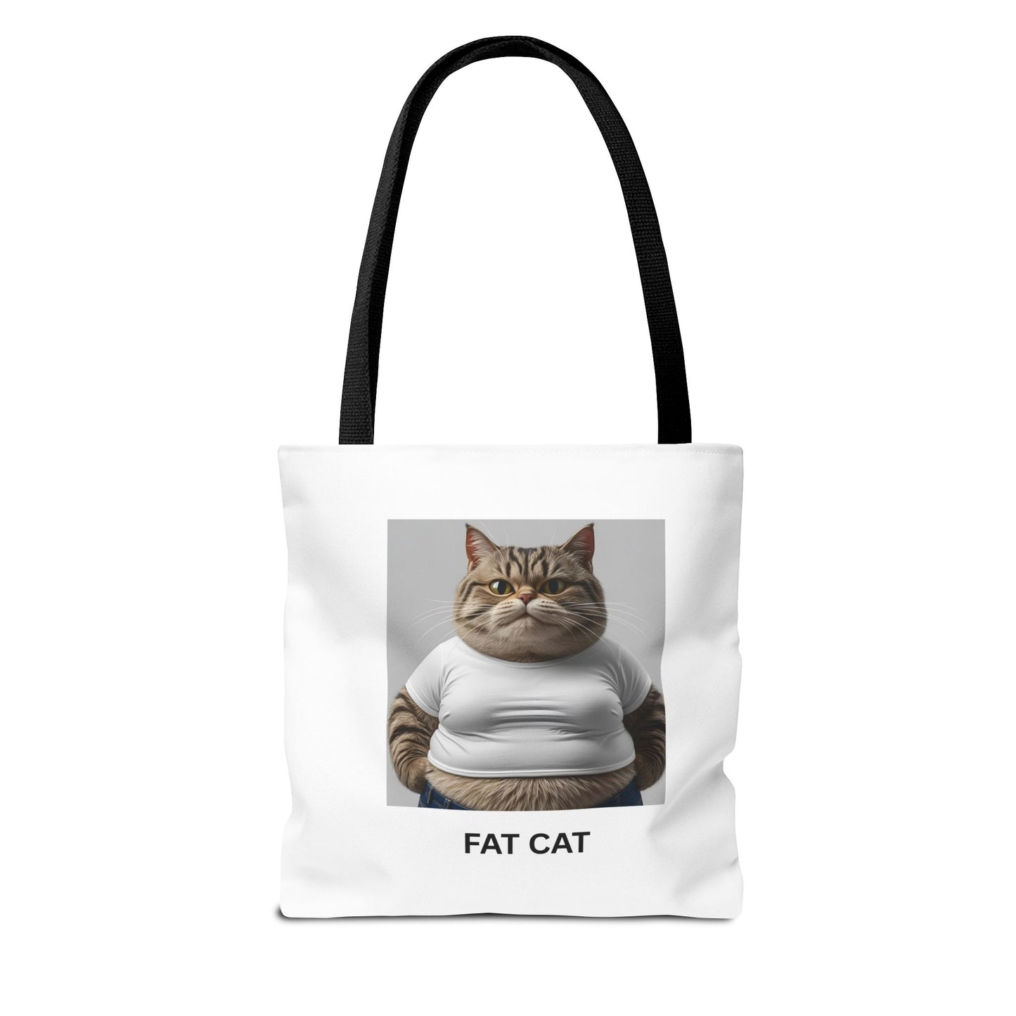 Funny Fat Cat Tote Bag