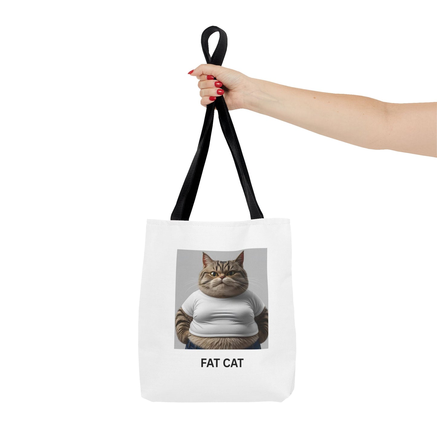 Funny Fat Cat Tote Bag