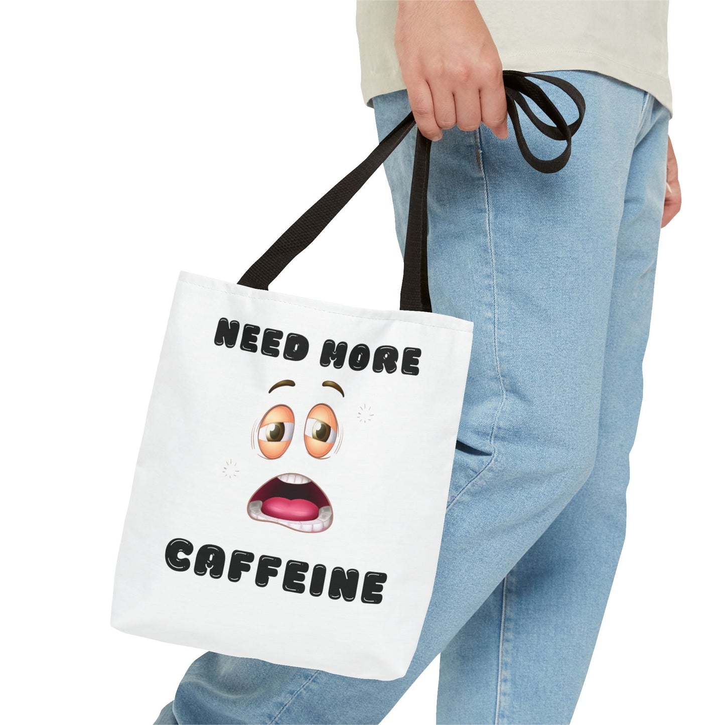 Caffeine Lover's Tote Bag | Funny Coffee Bag | Gift for Coffee Addicts | Reusable Grocery Tote | Motivational Bag