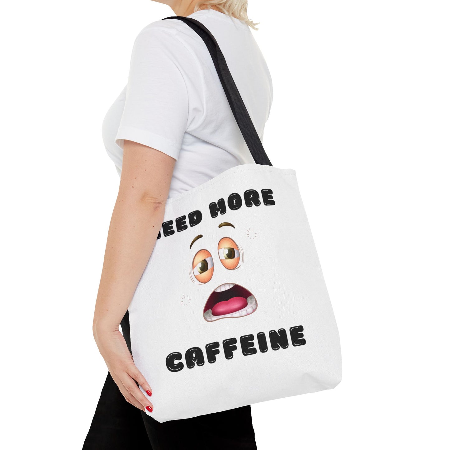 Caffeine Lover's Tote Bag | Funny Coffee Bag | Gift for Coffee Addicts | Reusable Grocery Tote | Motivational Bag