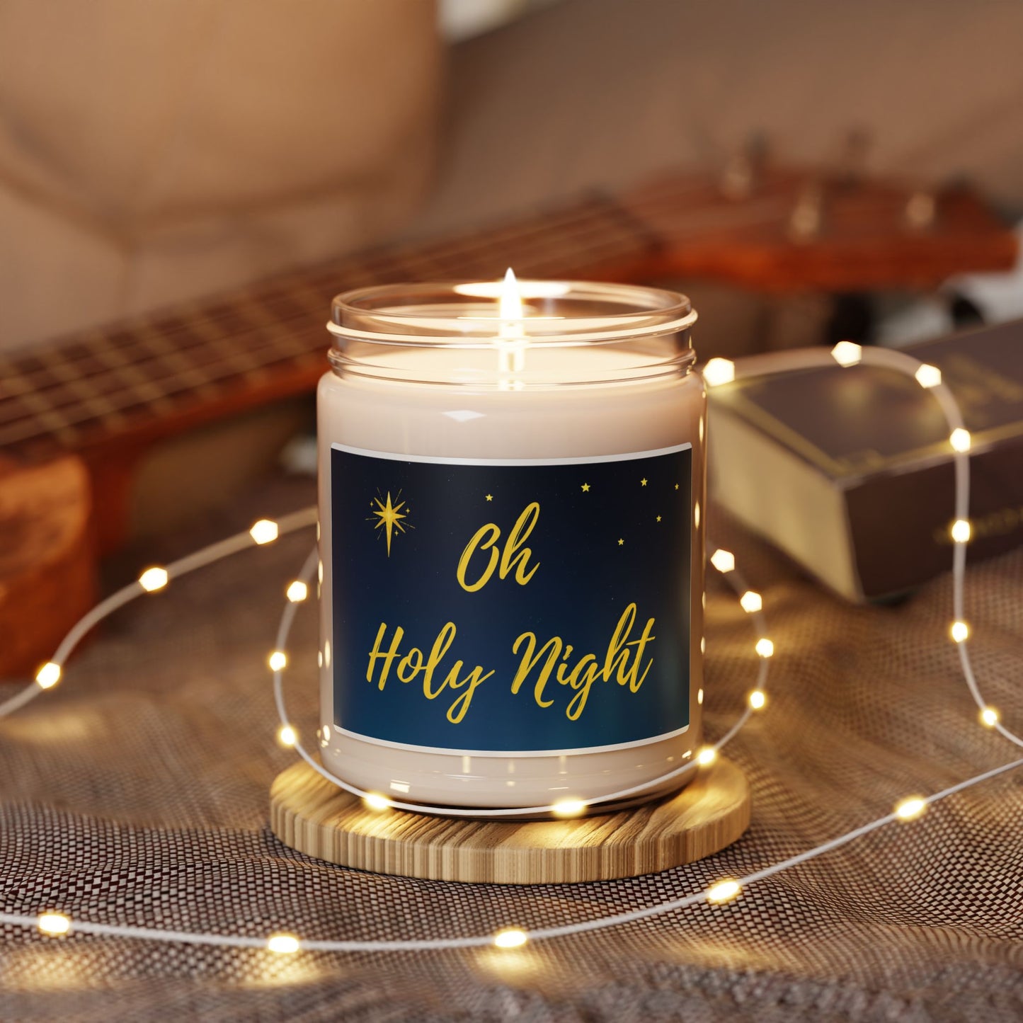 Oh Holy Night Scented Soy Candle, Cozy Holiday Decor, Relaxing Aromatherapy Gift, Christmas & Winter Vibes, 9oz Candle Jar