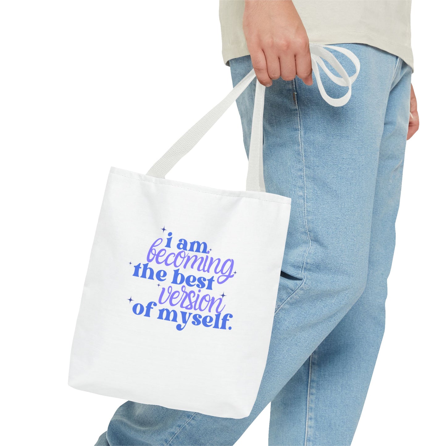 Inspirational Tote Bag, Motivational Bag, Reusable Shopping Bag, Self-Improvement Gift, Eco-Friendly Tote, Everyday Carry