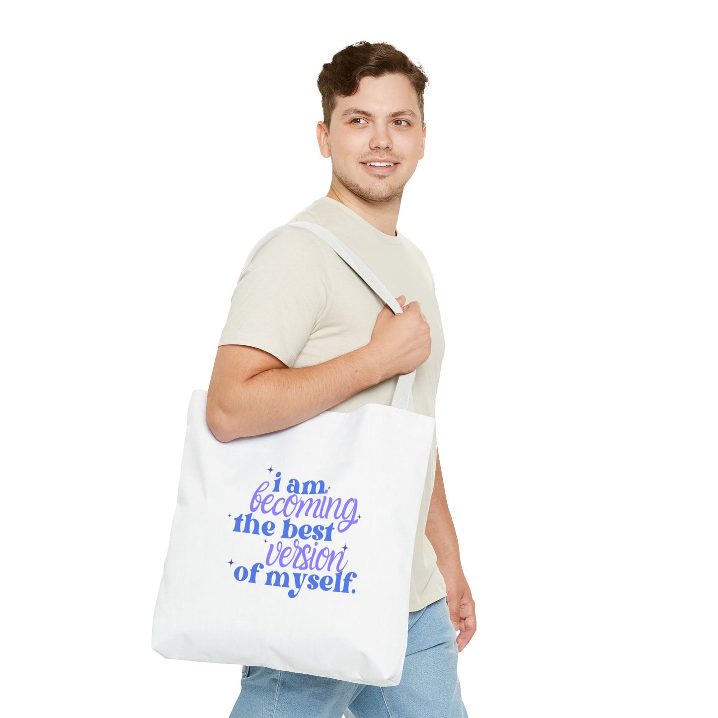 Inspirational Tote Bag, Motivational Bag, Reusable Shopping Bag, Self-Improvement Gift, Eco-Friendly Tote, Everyday Carry