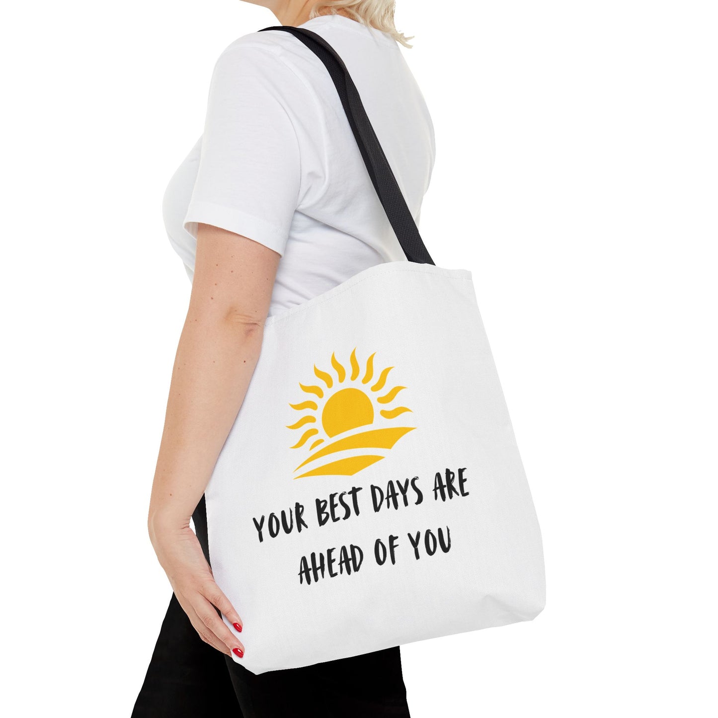 Sunrise Motivational Tote Bag | Inspirational Gift, Summer Accessory, Beach Bag, Everyday Use, Shopping Tote